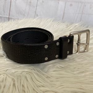 Lucky Brand Size 32 Men’s Black Leather Belt